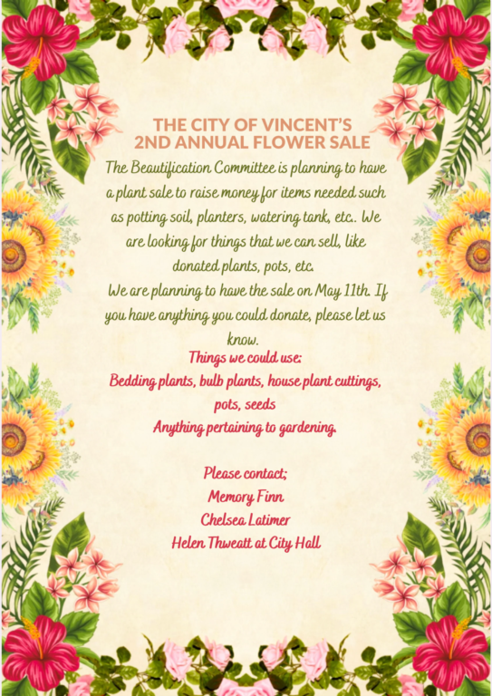 The City of Vincent's 2nd Annual Flower Sale